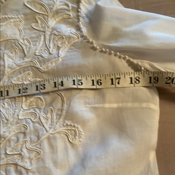 Elegant White Embroidered Women's Top Maryana Veronica beard 100 ramie - Picture 10 of 12